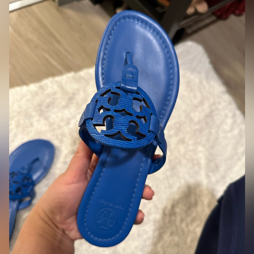 Tory Burch Miller Embossed Flat Sandal
